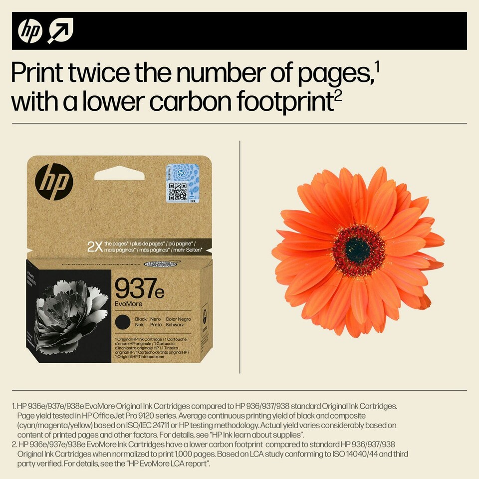 image 1 of HP 937e EvoMore Black Ink Cartridge Black | HP 937e EvoMore Black Ink Cartridge
