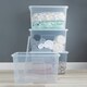 image 6 of Wham Crystal 4 x 102L Stackable Plastic Storage Boxes with Lids Clear Clear