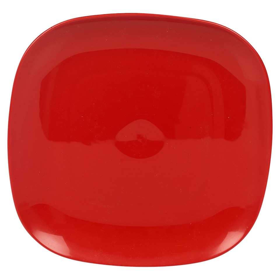 image 1 of 6x Plastic Dinner Plates | Red | 1