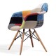 image 6 of MOF Patchwork Chair Dining Chair or Office Chair or Occasional Chair Fabric Combination Chair with Arm Multi