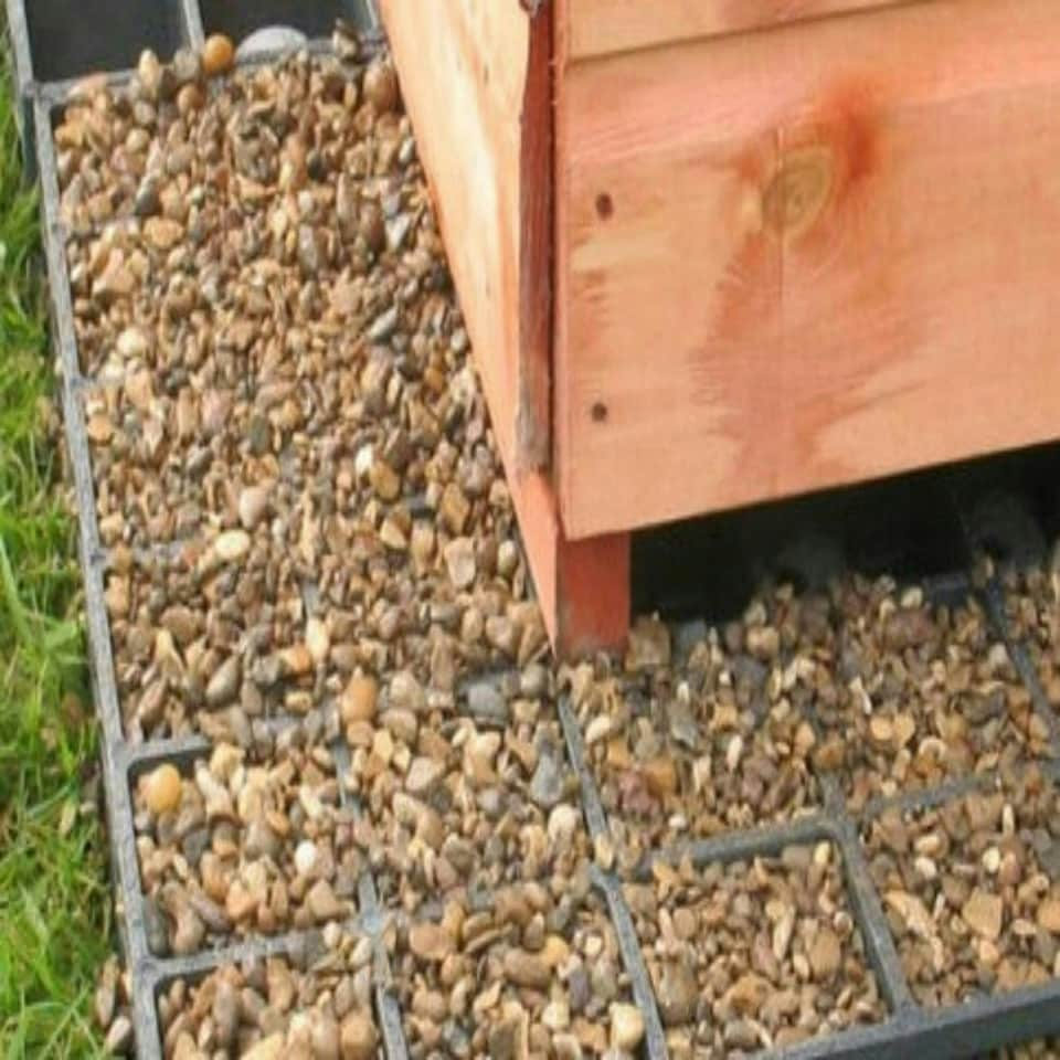 image 1 of Ecobase Fastfit Shed Base Kit 18x10ft or 18x11ft Buildings - supports 240 tonnes/m2 - includes heavy duty membrane and delivery
