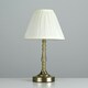 image 2 of ValueLights Pair Of Vintage Antique Brass Touch Table Lamps With Pleated Cream Shades