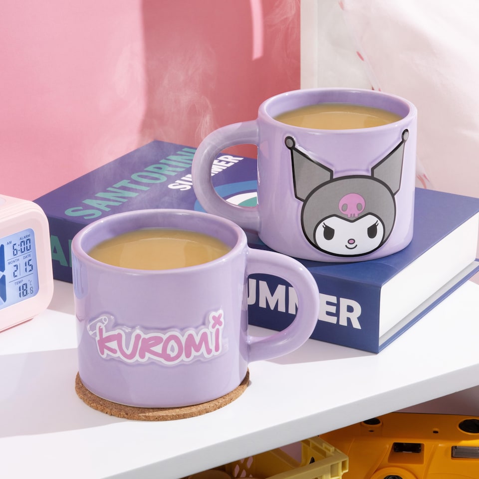 image 1 of Kuromi Purple Mug, Officially Licensed Sanrio Hello Kitty Friends 400ml Ceramic Coffee Cup Gift for Girls Women Teens, Paladone