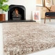 image 3 of KUKOON Natural Beige Mottled Shaggy Living Room Area Rug 120cm x 170cm Cream