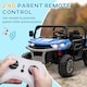 image 3 of HOMCOM 12V 2 Seater Kids Electric Ride-On Car w/ Electric Bucket - Blue
