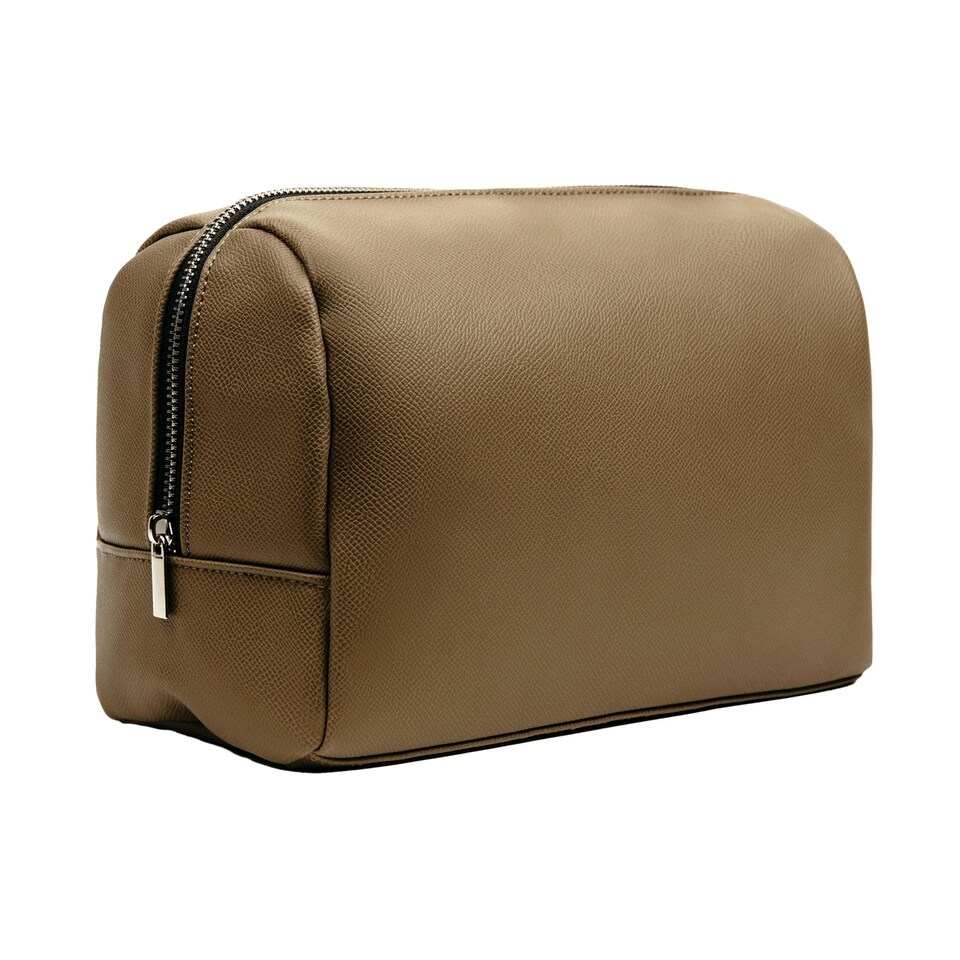 image 1 of Vinga Bermond PU Recycled Toiletry Bag - Brown - One Size | Brown