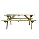 image 3 of Charles Bentley British Made Superior Wooden Rectangular Picnic Table FCS Certified