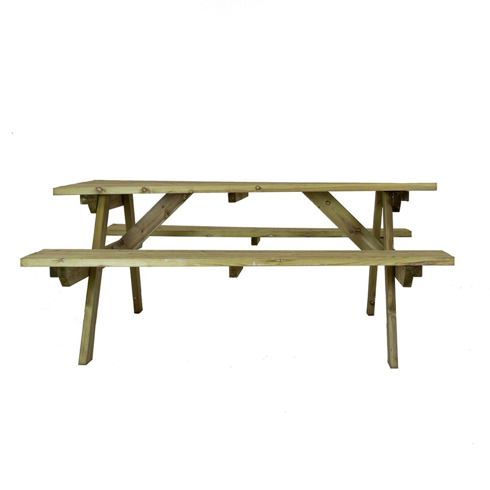 image 1 of Charles Bentley British Made Superior Wooden Rectangular Picnic Table FCS Certified