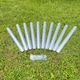 image 2 of Metal Log Roll Stakes for Lawn Garden Border Edging (Pack of 10)