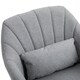 image 8 of HOMCOM Stylish Retro Linen Swivel Tub Chair Steel Frame Cushion Seat Light Grey