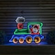 image 3 of 63cm Light up Christmas Train Infinity Decoration with Santa & LEDs
