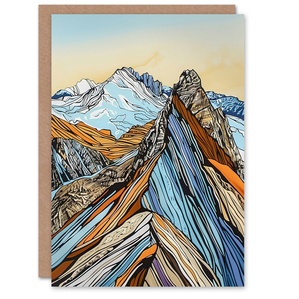 image 1 of Nature Lover Bright Mountain Hiking England Cambria Him Her Birthday Card