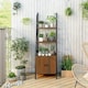 image 6 of COSTWAY 4-Tier Ladder Shelf Bookshelf Industrial Bookcase Brown