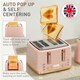 image 5 of HOMCOM Kettle and Toaster Set 1.7L Kettle & 4 Slice Toaster, Light Pink