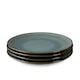 image 1 of Scandi Home Set of Four Stavanger Blue 27cm Artisan Glaze Ceramic Dinner Plates Blue
