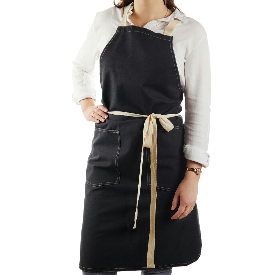 image 1 of Vinga Sovano Recycled Cotton Apron - Black - One Size Black