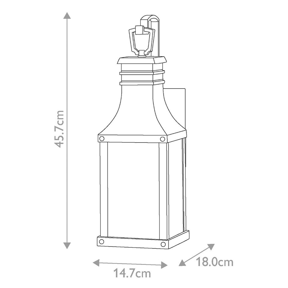 image 1 of Beacon Hill 1 Light Small Outdoor Wall Lantern Museum Black IP44