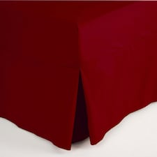 Belledorm Easycare Percale Fitted Valance - Red - Kingsize