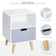 image 6 of HOMCOM Nordic Style Bedside Table End Table Nightstand With Drawer