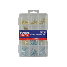 Forgefix Hook & Screw Eye Forgepack Kit, 102 Piece - Multi Colour - One Size