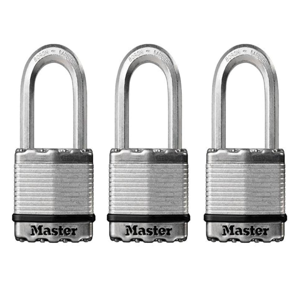Master Lock Excell Laminated Steel 50Mm Padlock - 38Mm Shackle - Keyed Alike X 3 N/A