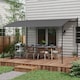 image 2 of Outsunny 3 x 4m Pergola, Lean to Garden Gazebo with UVResistant Canopy and Metal Frame, Outdoor Sun Shade Shelter for Porch, Patio, Deck, Grey
