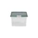 image 4 of Wham Clip 5x 10.5L Rectangular Plastic Storage Boxes with Clip Lock Lids. Ideal for Home, Office, Toys & More - Clear/Green Milieu | Green | Green Milleu | 5