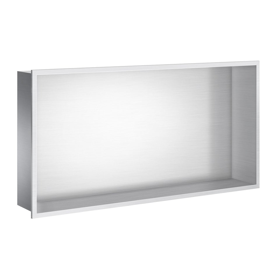 image 1 of Smedbo Brushed Stainless Steel Shower and Bathroom Wall Niche (600 x 300mm)