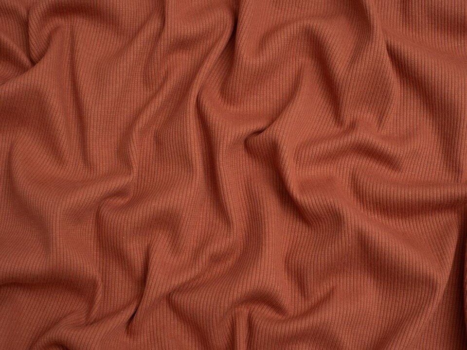 Minerva Core Range Pink Cotton Rib Stretch Knit Fabric for Dressmaking, 140cm / 55" Wide - per metre