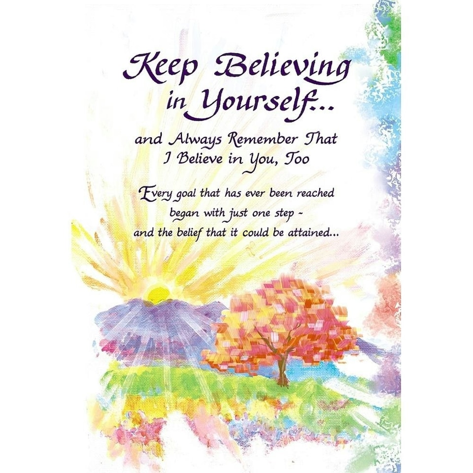 image 1 of Keep Believing In Yourself..Sentimental Verses Keepsake Greeting Card