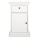 image 2 of Paris Nightstand 1 Door + 1 Drawer in White
