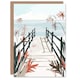 image 1 of Beach Trail Soft Pastel Red Boho Floral Him Her Birthday Card
