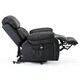 image 5 of Chester Single Motor Rise Recliner Bonded Leather Heat & Massage Chair (Black)