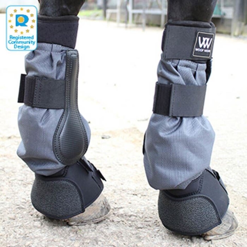 image 1 of Woof Wear Mud Fever Boot Black | Size: Large
Colour: Black/Turquoise