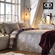 image 4 of D & D Colville Check Duvet Cover Set Plum