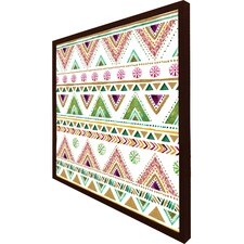 Colourful striped gold style triangles (Picutre Frame) Brown | XL