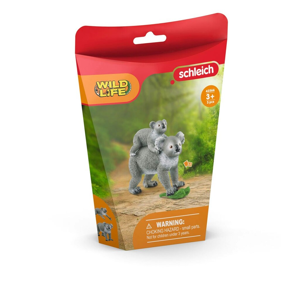 image 1 of SCHLEICH Wild Life Koala Mother and Baby Toy Figure Set