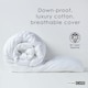 image 4 of Homescapes Duck Feather and Down All Season Duvet, Single | White | Single