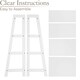 image 5 of Christow White Ladder Shelf Wooden 4 Tier Storage Unit Display Stand Bathroom