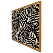 Gold zebra print (Picture Frame) Brown | Oak | M