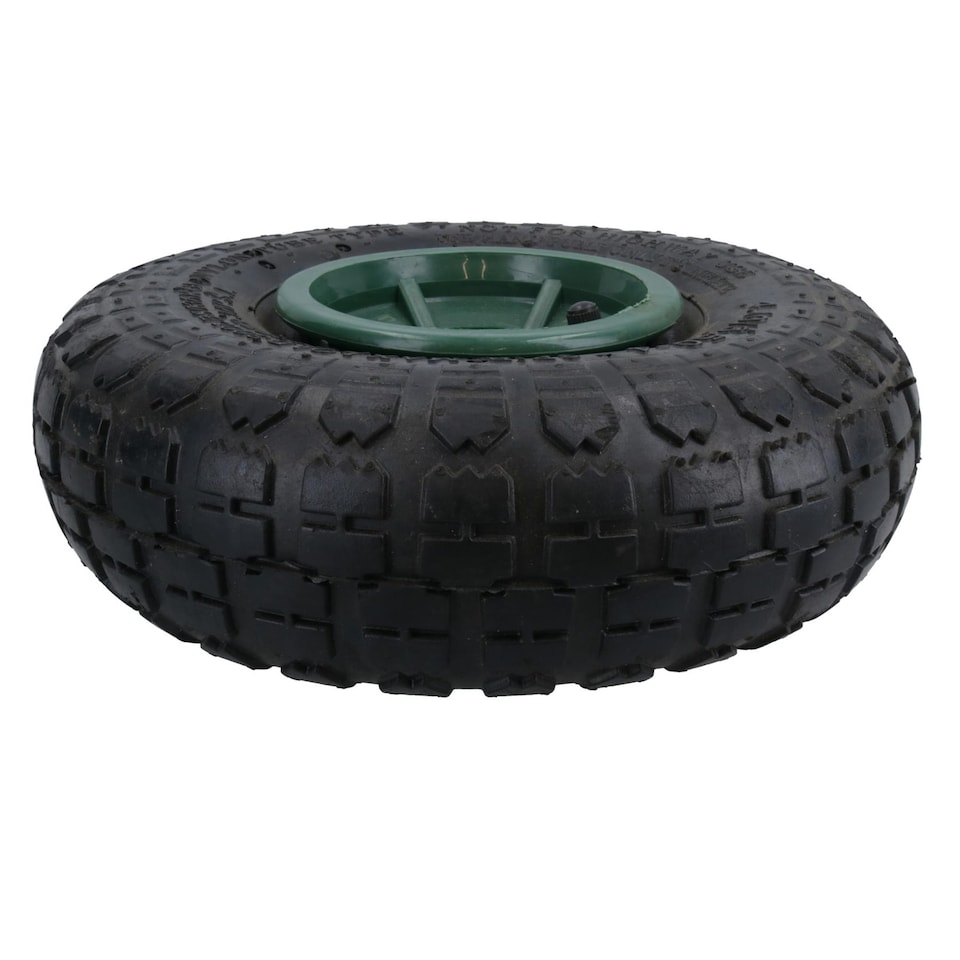 image 1 of 10 Inch Pneumatic Wheel For Sack Truck Carts Wheelbarrows 16mm Bore 4pc