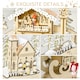image 6 of HOMCOM Christmas Advent Calendar Light Up Sleigh w/ Countdown Drawer, Village