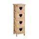 image 1 of 4 Drawer Chest Natural Wooden Bedroom Storage Organiser Bedside Fully Assembled Bronze | 4 Drawers