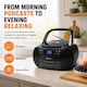 image 3 of Denver Portable Radio CD Tape Cassette Player With DAB Radio – Mains or Battery Power - TDC-280 | Black