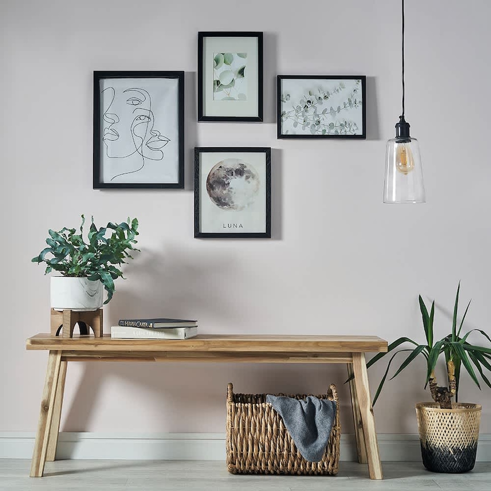 image 1 of ValueLights Viggo Matte Black Pendant Light and Warm White Bulb