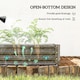 image 6 of Outsunny Raised Garden Bed Metal Garden Flower Vegetable Planter Light Grey