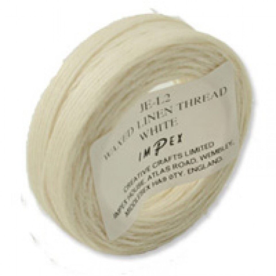 Trimits White Waxed Linen Thread (Value Pack of 10) For Dressmaking ...