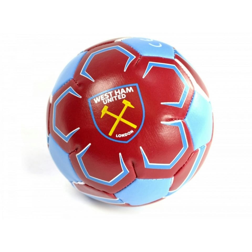 image 1 of West Ham FC Official 4 Inch Mini Soft Football - Claret/Blue - Mini