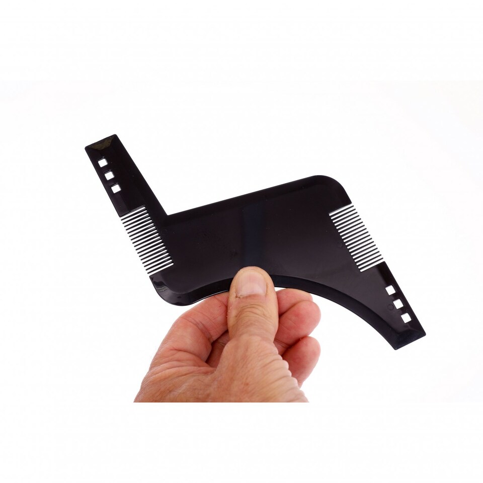 image 1 of Beard Facial Hair Shaping Template Trimer Lining Comb