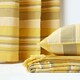 image 4 of Homescapes Cotton Morocco Striped Yellow Curtain Pair - 137 x 137 cm